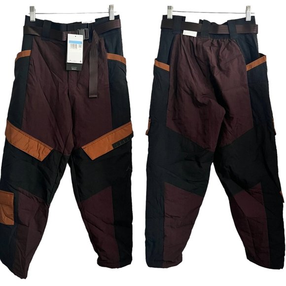NEW Nike Jordan Womens Pants Medium Brown Black Nylon Utility DJ2731 203 loose f - Picture 2 of 9